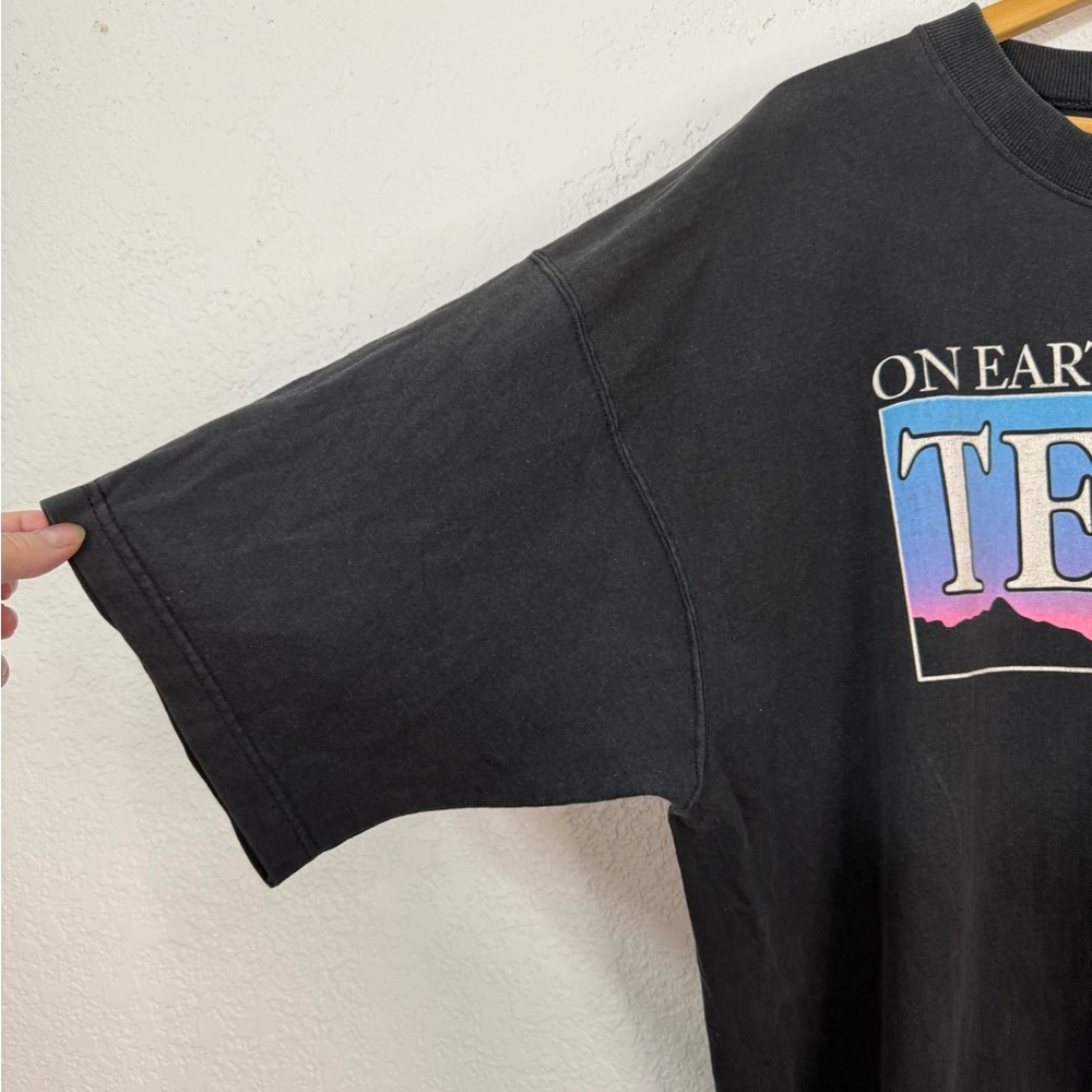 1991 Fruit of the Loom Cotton Black Texas Graphic Tee XXL Horses Vintage 90’s - Picture 3 of 8